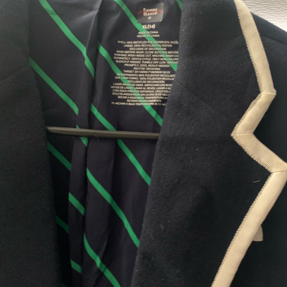 Kids Rowing Blazers for Target -Navy Blazer with White Trim - Picture 3 of 3